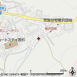 秋田県仙北市角館町菅沢4-7周辺の地図