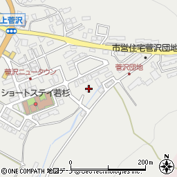 秋田県仙北市角館町菅沢3周辺の地図