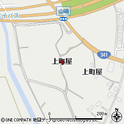 秋田県仙北市角館町雲然上町屋周辺の地図