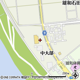 秋田県秋田市雄和石田中大部47周辺の地図