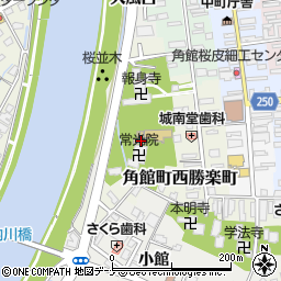 秋田県仙北市角館町西勝楽町25周辺の地図