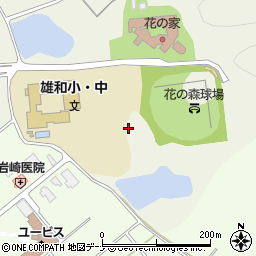 秋田県秋田市雄和石田（蟹沢）周辺の地図