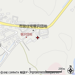 秋田県仙北市角館町菅沢42周辺の地図