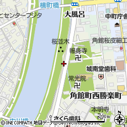 秋田県仙北市角館町西北野周辺の地図