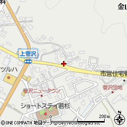 秋田県仙北市角館町上菅沢79周辺の地図