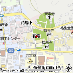 秋田県仙北市角館町花場周辺の地図