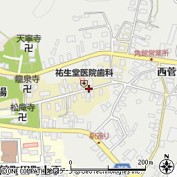 秋田県仙北市角館町竹原町周辺の地図