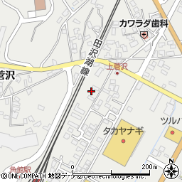 秋田県仙北市角館町上菅沢283周辺の地図