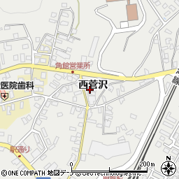 秋田県仙北市角館町西菅沢周辺の地図