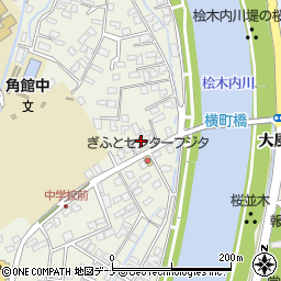 秋田県仙北市角館町小勝田中川原周辺の地図