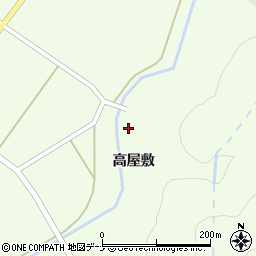 秋田県仙北市角館町白岩高屋敷周辺の地図