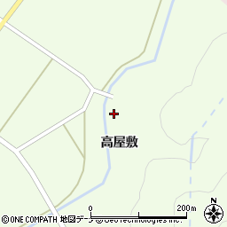 秋田県仙北市角館町白岩（高屋敷）周辺の地図
