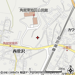 秋田県仙北市角館町外ノ山国有林周辺の地図