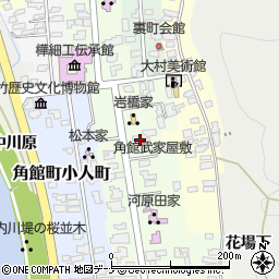 秋田県仙北市角館町東勝楽丁周辺の地図
