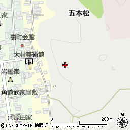 秋田県仙北市角館町外ノ山官有地周辺の地図
