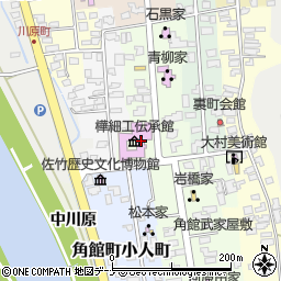 仙北市角館樺細工伝承館周辺の地図