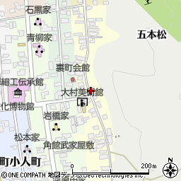 秋田県仙北市角館町山根町周辺の地図