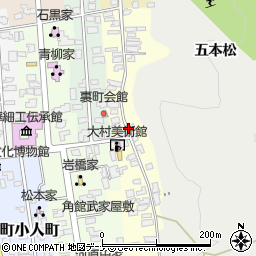 秋田県仙北市角館町山根町周辺の地図