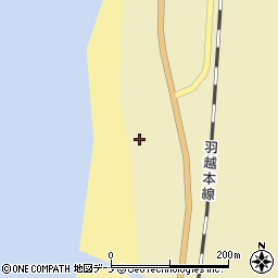 秋田県秋田市下浜羽川上浜周辺の地図