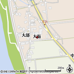 秋田県秋田市雄和平沢大面周辺の地図