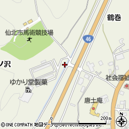 秋田県仙北市角館町小勝田西ノ沢周辺の地図