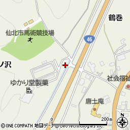 秋田県仙北市角館町小勝田（西ノ沢）周辺の地図