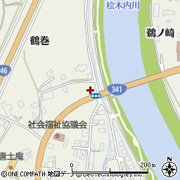 秋田県仙北市角館町小勝田間野21周辺の地図