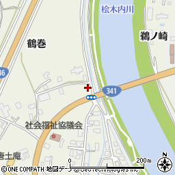 秋田県仙北市角館町小勝田間野8周辺の地図