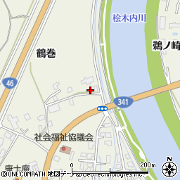 秋田県仙北市角館町小勝田間野3周辺の地図