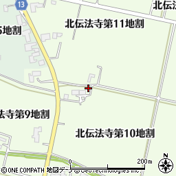 岩手県矢巾町（紫波郡）北伝法寺（第１０地割）周辺の地図