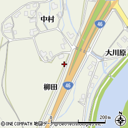 秋田県仙北市角館町小勝田柳田周辺の地図