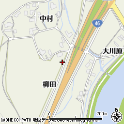 秋田県仙北市角館町小勝田（柳田）周辺の地図