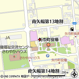 矢巾町役場　産業振興課観光物産係周辺の地図