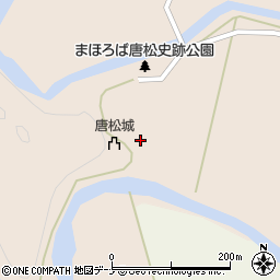 秋田県大仙市協和境唐松岳周辺の地図