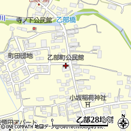乙部町公民館周辺の地図