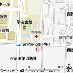 学生寮周辺の地図
