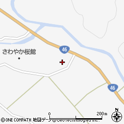 秋田県仙北市角館町西長野中泊周辺の地図