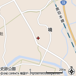 秋田県大仙市協和境境64周辺の地図