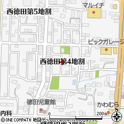 岩手県矢巾町（紫波郡）西徳田（第４地割）周辺の地図