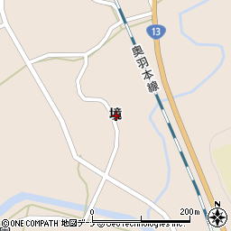秋田県大仙市協和境周辺の地図