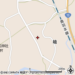 秋田県大仙市協和境境76周辺の地図