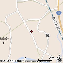 秋田県大仙市協和境境77周辺の地図
