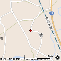 秋田県大仙市協和境境78周辺の地図