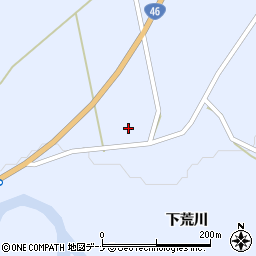 秋田県大仙市協和荒川下荒川55-2周辺の地図