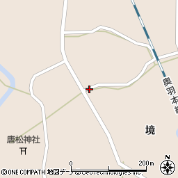 秋田県大仙市協和境境周辺の地図