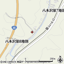 岩手県宮古市八木沢第７地割45周辺の地図