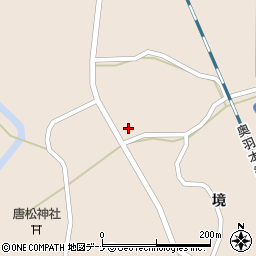 秋田県大仙市協和境境105周辺の地図