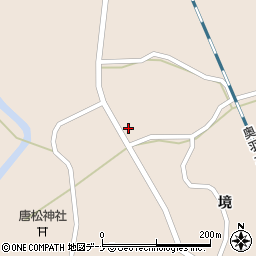 秋田県大仙市協和境境106周辺の地図