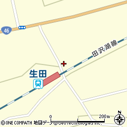秋田県仙北市田沢湖神代街道南54周辺の地図