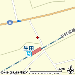 秋田県仙北市田沢湖神代街道南42-2周辺の地図